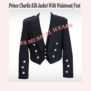 Prince Charlie Kilt Jacket With Waistcoat/Vest